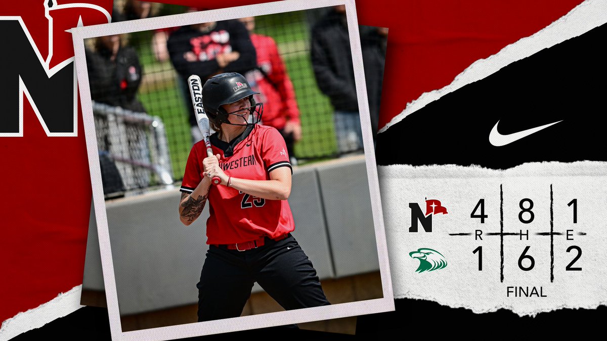 𝗗𝗢𝗪𝗡 𝗚𝗢𝗘𝗦 #𝟳 💪

Jacobson throws a beut in the circle for the complete game win, giving up just 1 run on 6 hits with 6 K's &amp; a walk.

Mikkelsen 3-4 with a run &amp; an RBI. Billings with 2 runs. Bomgaars 2-3. Schmalbeck with a run &amp; an RBI. Kvatek with an RBI.