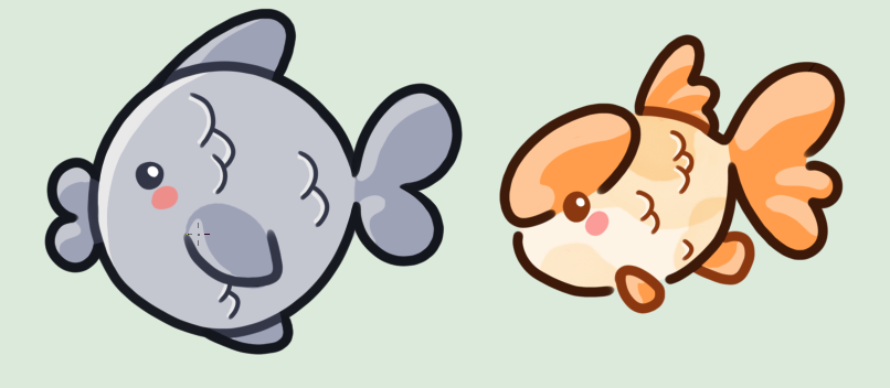 LyftyStudio's tweet photo. Making assets for a new game I'm developing and they look so silly, which is your favorite? 🐟

#art #cute #gamedev #catgame https://t.co/PoNlRfVYLt