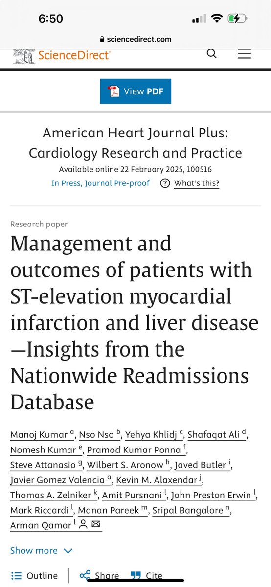 ST Elevation Myocardial Infarction has nearly 7-fold higher mortality risk in patients with liver disease; yet they undergo fewer PCIs compared to the patients without liver disease (aOR: 0.8, p&lt;0.001).

Read more in our latest publication in the American Heart Journal Plus