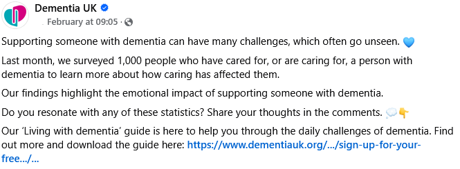 Stag_RosePPG's tweet photo. #day282 of 365 days of keeping the #dementiaawareness conversation going - caring for someone living with #dementia
Survey results from @DementiaUK
#carers #moresupport #respite 💙
Download the guide here: https://t.co/zlsibDF5mu https://t.co/qHjjdX1Ih6