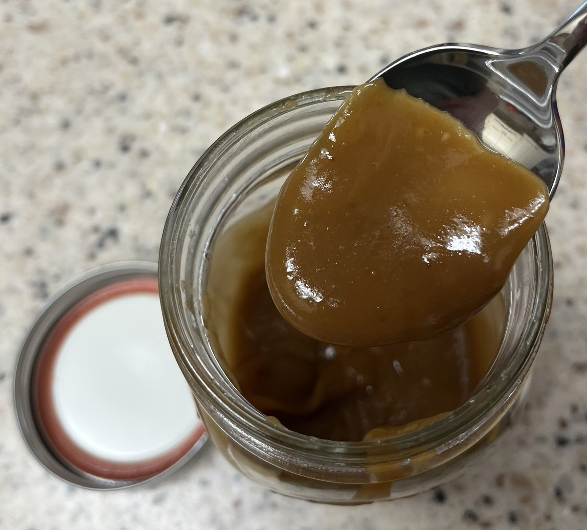 CashJenn's tweet image. This cloudy day calls for a butterscotch latte, complete with homemade butterscotch syrup! 😋 ☕️