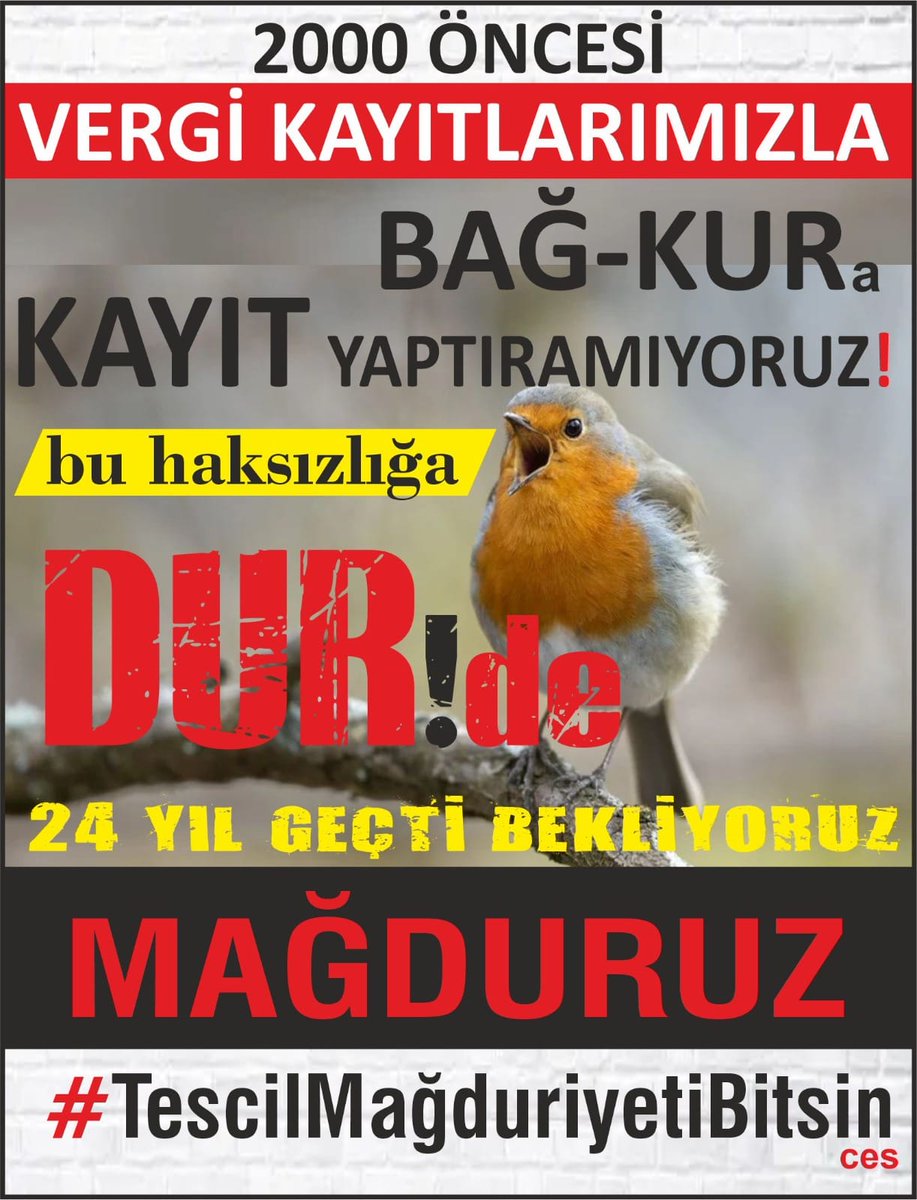 YılmazRaif (@lmazraify97163) on Twitter photo <a href="/mesutkesik1/">🇹🇷 Fakir Adam Mesut 🇹🇷</a> <a href="/melih_meric/">Melih Meriç</a> Vatandaşın eksikliği değil Devletin eksikliği’nin olduğu bu kadar iyi anlatılamazdı
1479/24.25.26 Kanun Açık, Net Söylüyor
Vergi Yada Oda Kaydı Varsa Bağkurlu sayılırsın
Af yada Bağış İstemiyoruz Alın Terimizi İstiyoruz
Teşekkürler <a href="/melih_meric/">Melih Meriç</a> Vekilim
#BağkurTESCİLMağdurları <a href="/mesutkesik1/">🇹🇷 Fakir Adam Mesut 🇹🇷</a> <a href="/melih_meric/">Melih Meriç</a> Vatandaşın eksikliği değil Devletin eksikliği’nin olduğu bu kadar iyi anlatılamazdı
1479/24.25.26 Kanun Açık, Net Söylüyor
Vergi Yada Oda Kaydı Varsa Bağkurlu sayılırsın
Af yada Bağış İstemiyoruz Alın Terimizi İstiyoruz
Teşekkürler <a href="/melih_meric/">Melih Meriç</a> Vekilim
#BağkurTESCİLMağdurları
