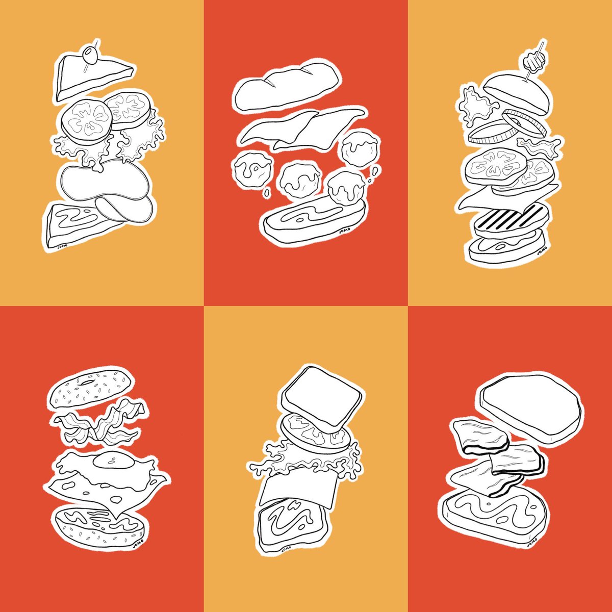 jomooe_'s tweet photo. i haven't made flashes in a while! here's some sandwiches 🥪🥯🍔
#tattooflash #flash #procreate https://t.co/CzYD3A12LY