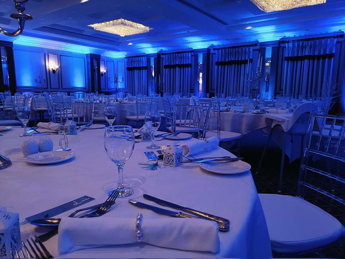 Congratulations to the happy couple! It was a great pleasure to light this venue in blue for a winter's wedding. 

We set the uplights throughout the room with variations of blue.

#uplighting #uplightinghire #lightinghire #weddinglighting #birminghameventhire #winterwedding