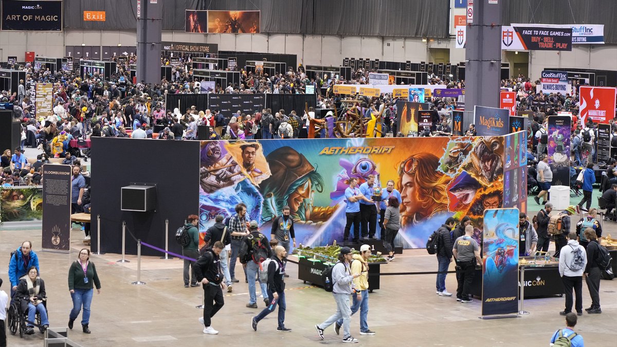 *slaps roof of convention hall* This bad boy can fit so many Magic players in it. #MCChicago