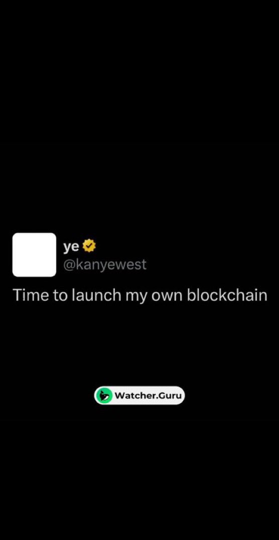 JUST IN: Kanye West says it's "time to launch my own blockchain.
$YE $YEYE $YEPE