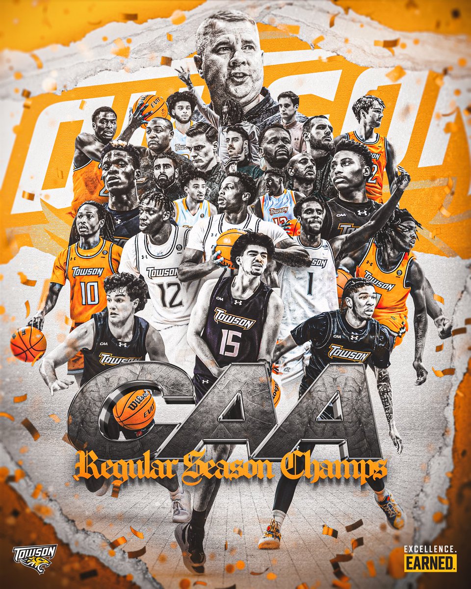The Tigers hold a share of the CAA Regular Season title!👑

#GohTigers