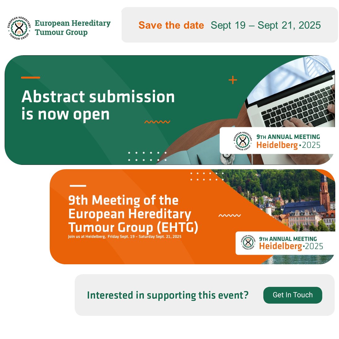 neil ryan (@neilajryan) on Twitter photo Very exciting news! The <a href="/EHTG_Tweets/">European Hereditary Tumour Group</a> 2025 conference will be taking place in #Heidelberg. This is the epicentre of those working in hereditary cancer. Make sure you’re there. Very exciting news! The <a href="/EHTG_Tweets/">European Hereditary Tumour Group</a> 2025 conference will be taking place in #Heidelberg. This is the epicentre of those working in hereditary cancer. Make sure you’re there.