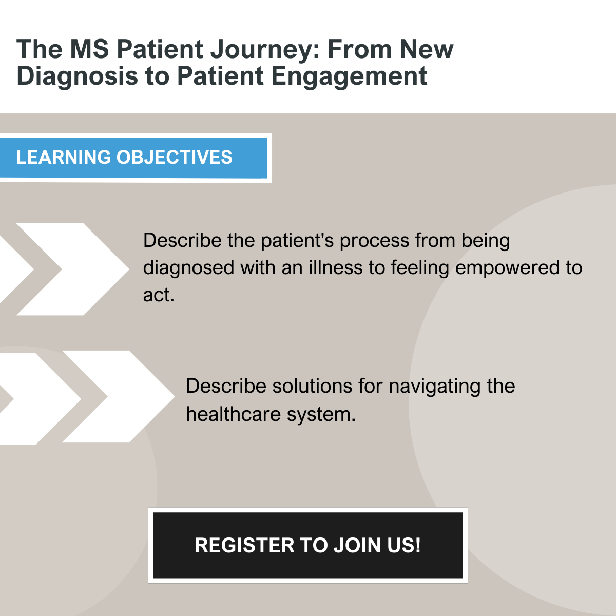 Join us on March 20th at Northeastern University's Cabral Center for The MS Patient Journey. We’ll explore patient empowerment, caregiver support, and interdisciplinary collaboration in MS care.

Register Here: participatorymedicine.org/conference/