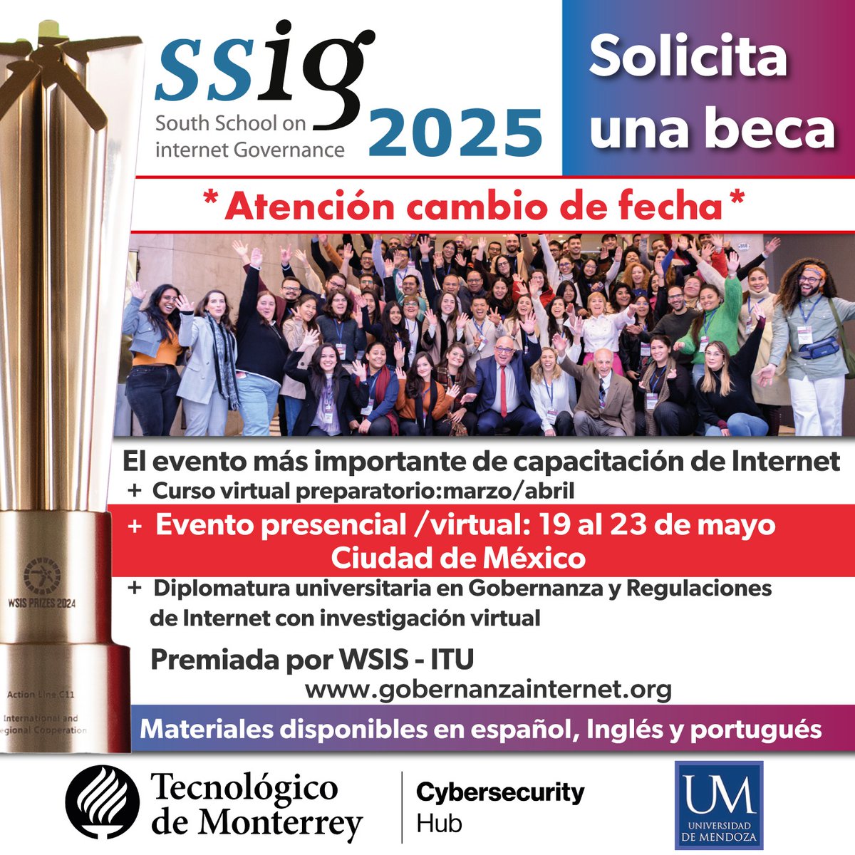 IMPORTANTE!! NUEVAS FECHAS para etapa híbrida de <a href="/SSIGLAC/">SSIGLAC</a>  2025. Será en Ciudad de México entre el 19 al 23 de mayo.
Si ya solicitaste beca no hace falta que lo hagas de nuevo.
Si no lo hiciste, tienes tiempo hasta el 28/02 en este link: lnkd.in/dDKFidvD
@CCATLAT