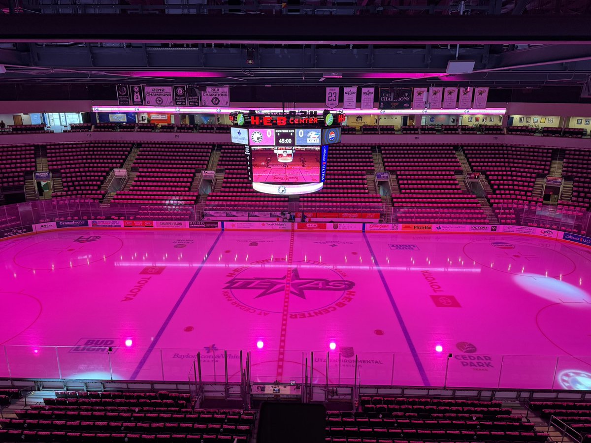 Tonight’s office.  <a href="/TexasStars/">Texas Stars</a> …..Go Stars! Pink In The Rink weekend!