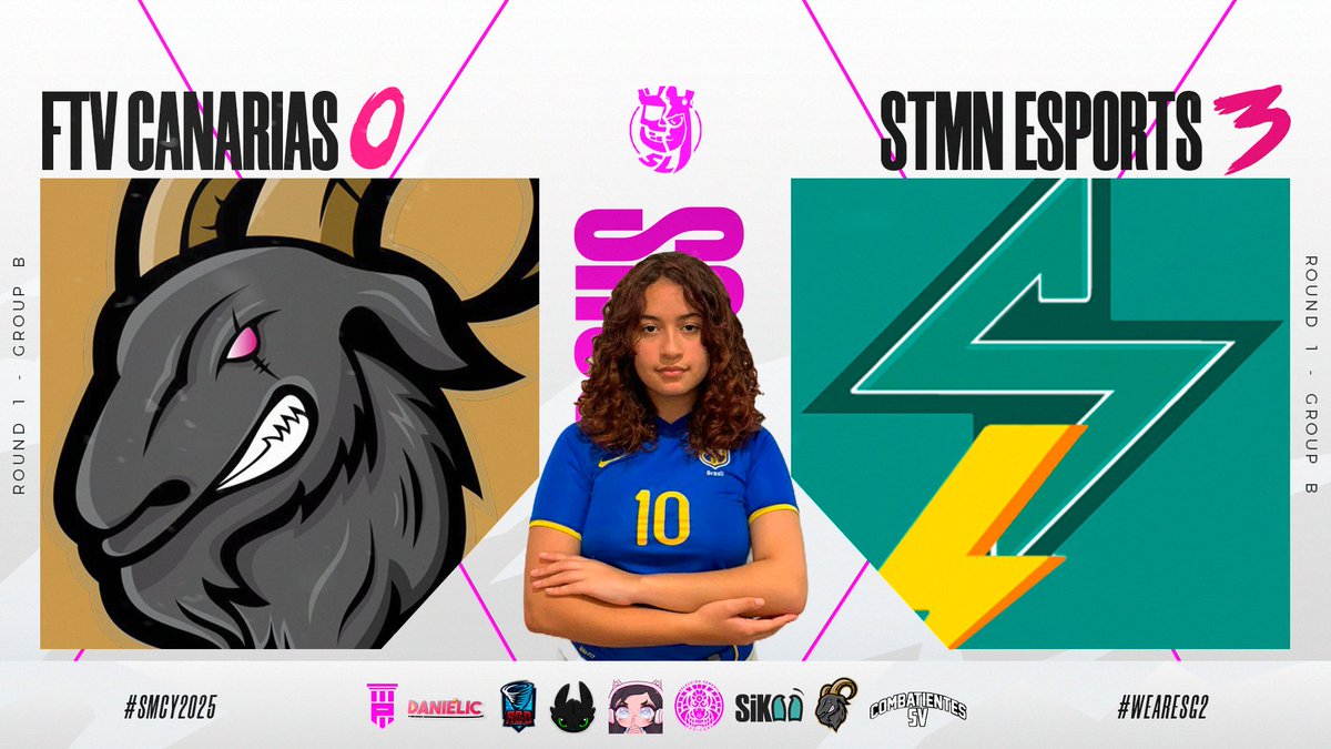🟣 𝐑𝐄𝐒𝐔𝐋𝐓 - 𝐌𝐀𝐓𝐂𝐇 𝟐 ⚔️
🎯 𝐑𝐎𝐔𝐍𝐃 𝟏

STMN KICKS OFF WITH A FLAWLESS START 🥳! With a dominant 3-0 victory, they finish the first round at the top of their group 🥇! Congrats! 👏🏻

🇪🇦 <a href="/FtvCanarias/">FTVCanarias</a> 0️⃣
🆚
🇲🇽 <a href="/STMNesports/">STMN Esports</a> 3️⃣
🎖️ MVP: <a href="/imgabyCR/">gaby</a> (3-1)

#SMCY2025