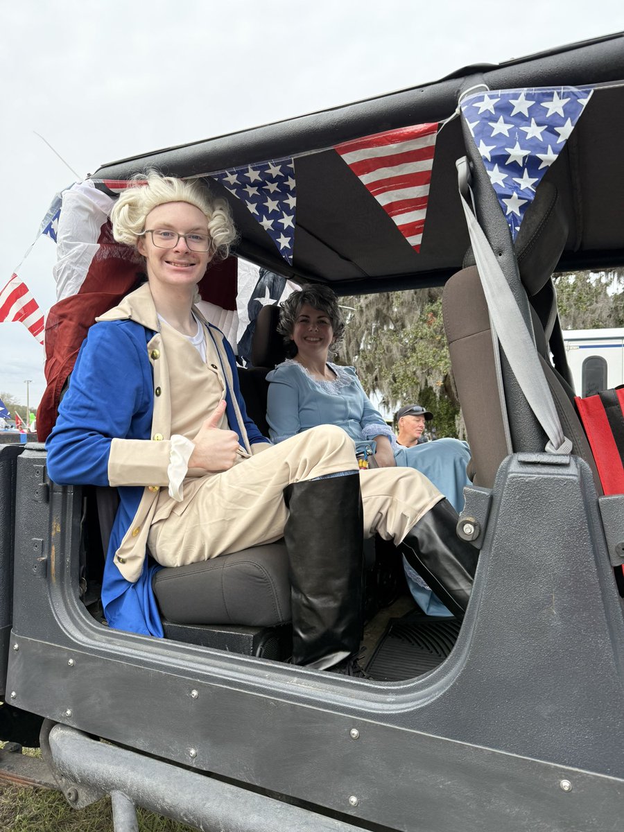 LakeTechCollege's tweet photo. What a blast at the Georgefest parade in Eustis today! ๐บ๐ธHuge shoutout to our amazing student ambassadors and law enforcement recruits for all their hard work and support. You made today extra special! #CommunityStrong #ParadeFun #fltechnicalcolleges #CareerInAYear https://t.co/FEF7PYZvMV