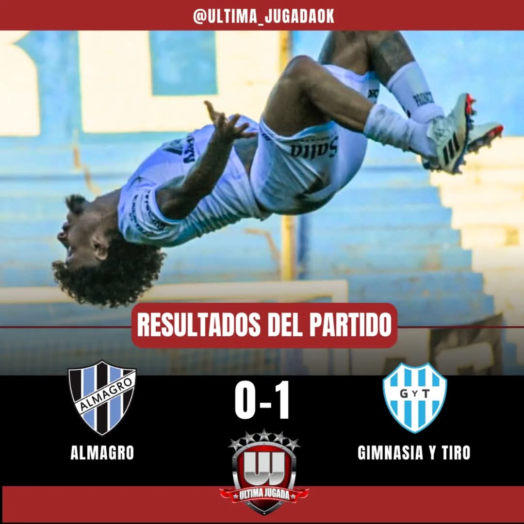 ¡SE LLEVA 3 PUNTOS EL ALBO! 🔵⚪ ⚽

 #GimnasiayTiro ganó en condición de visitante 1 a 0 frente a #Almagro 
🥅 El gol para el "Millonario" lo hizo Aguirre

 🗓️ El próximo partido para el  Albo será el domingo 2 de marzo contra Ferrero de local.

 📷 Prensa Oficial de GyT