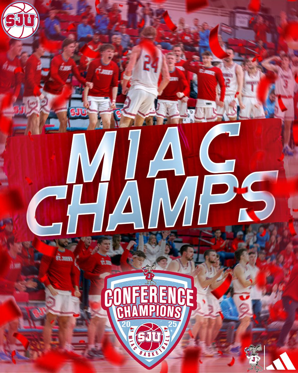 🏆 𝘾𝙃𝘼𝙈𝙋𝙄𝙊𝙉𝙎🏆

Your Johnnies are the MIAC regular season co-champions!

#GoJohnnies