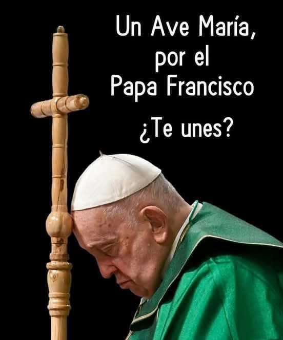 Por favor únete!
Si no lo deseas por favor cero comentarios negativos y groseros!

Dios te salve, María, 
llena eres de gracia, el Señor es contigo, 
bendita tú eres entre todas las mujeres
 y bendito es el fruto de tu vientre, Jesús.
#OremosporPapaFramcisco