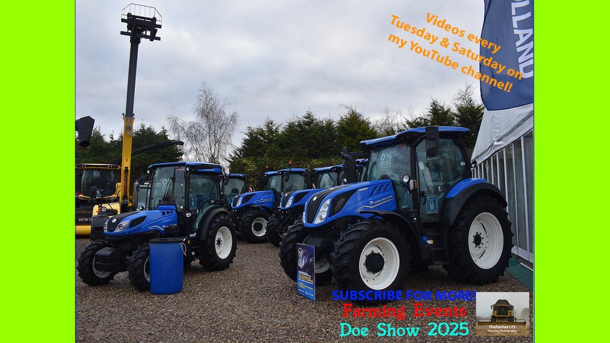 TheFarmer123YT's tweet image. Farming Events - Doe Show 2025: A Walk around the new  New Holland machinery. Video live on my channel - Check it out youtube.com/watch?v=woKyQ1… Thanks! @ErnestDoeSons @NewHollandAG  #DoeShow #NewHolland #Farming #FarmingPhotography #Agriculture