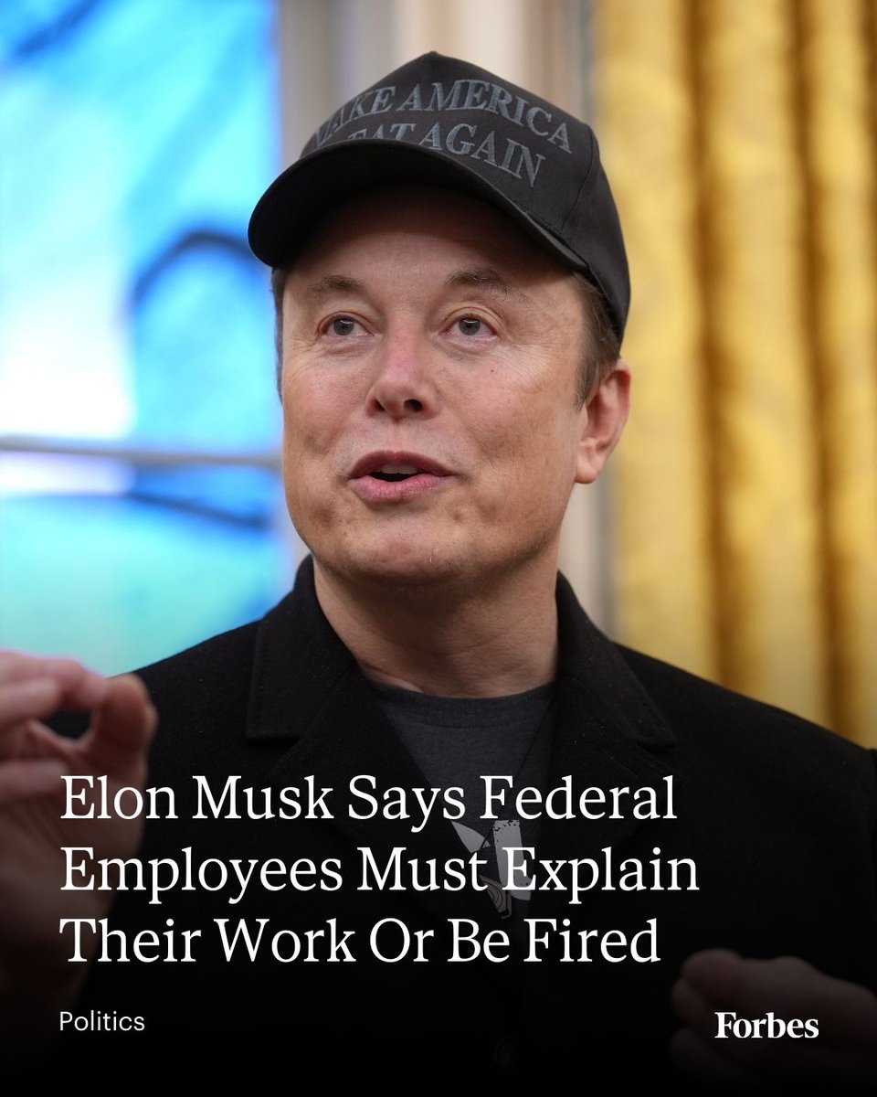 Billionaire and government efficiency leader Elon Musk announced in a post on X Saturday afternoon all federal employees will receive an email asking them to explain the work they’ve done over the past week. trib.al/HzmDIDf (Photo: Andrew Harnik via Getty Images)