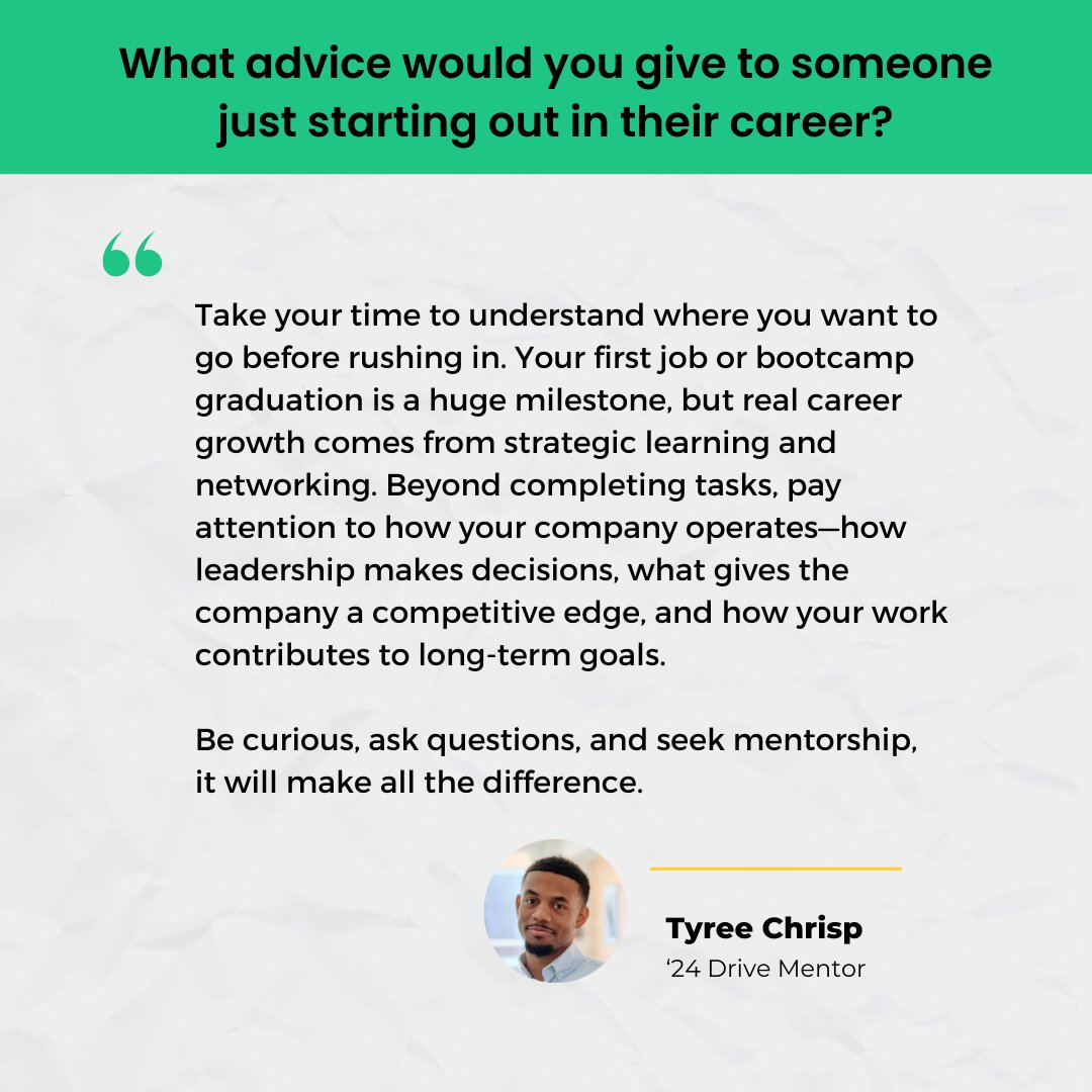 hackthehood's tweet image. 🔥 We’re excited to highlight Tyree Chrisp, a passionate Backend #Engineer and our Drive Program #Mentor.
Swipe to learn more about Tyree!