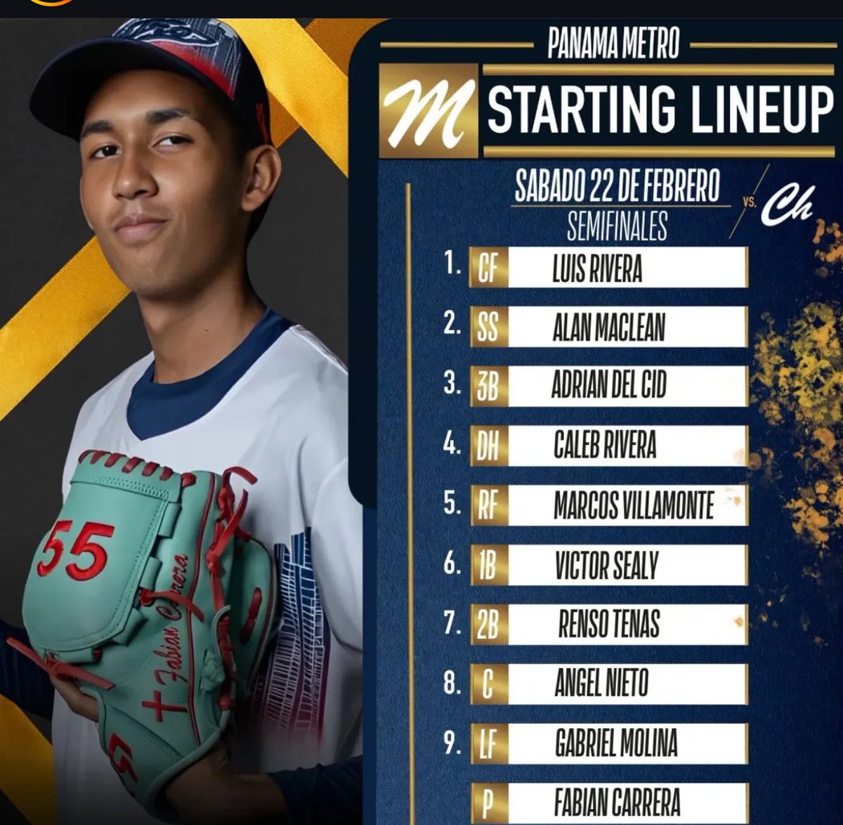 tvmaxdeportes's tweet photo. ¡¡ALINEACIÓN CONFIRMADAS!! Así salen Chiriquí y Panamá Metro por el 6to partido de la serie semifinal del Béisbol Juvenil 2025.
IMPERDIBLE POR TVMAX . #FullBeis #BeisbolJuvenil2025 https://t.co/kZXQQSrgMT