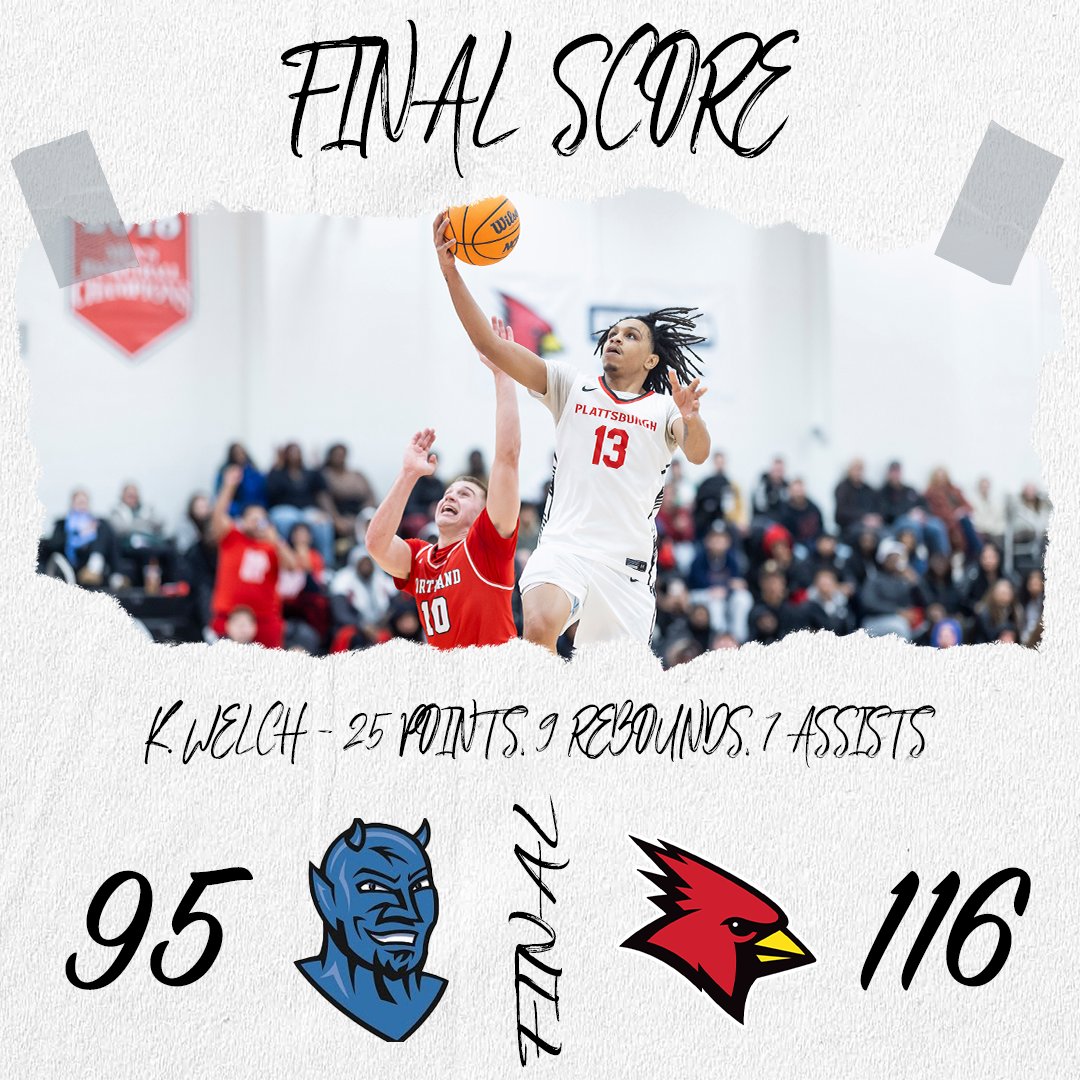 Plattsburgh State Cardinals (@plattsathletics) on Twitter photo MBB | <a href="/PlattsburghMBB/">Plattsburgh State Men's Basketball</a> Locked in at Four!!
With the Cards dominate 116-95 win over Fredonia the Cardinals clinch the fourth seed in the SUNYAC tournament and will host Morrisville Tuesday, Feb. 25 at 7 p.m. Great win guys!!!
#CardinalStrong #CardinalCountry MBB | <a href="/PlattsburghMBB/">Plattsburgh State Men's Basketball</a> Locked in at Four!!
With the Cards dominate 116-95 win over Fredonia the Cardinals clinch the fourth seed in the SUNYAC tournament and will host Morrisville Tuesday, Feb. 25 at 7 p.m. Great win guys!!!
#CardinalStrong #CardinalCountry