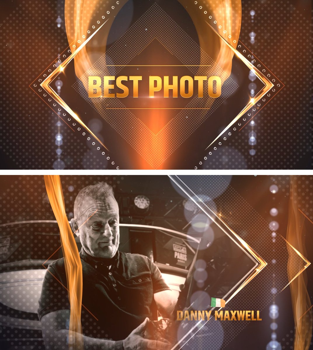 🌐♣️🏆 Danny <a href="/MannyDaxwell/">Danny Maxwell</a> Maxwell 🇮🇪 wins the Best Photo Award for his iconic shot of Barny <a href="/barnyboatman/">Barny Boatman</a> Boatman winning the EPT Paris Main Event