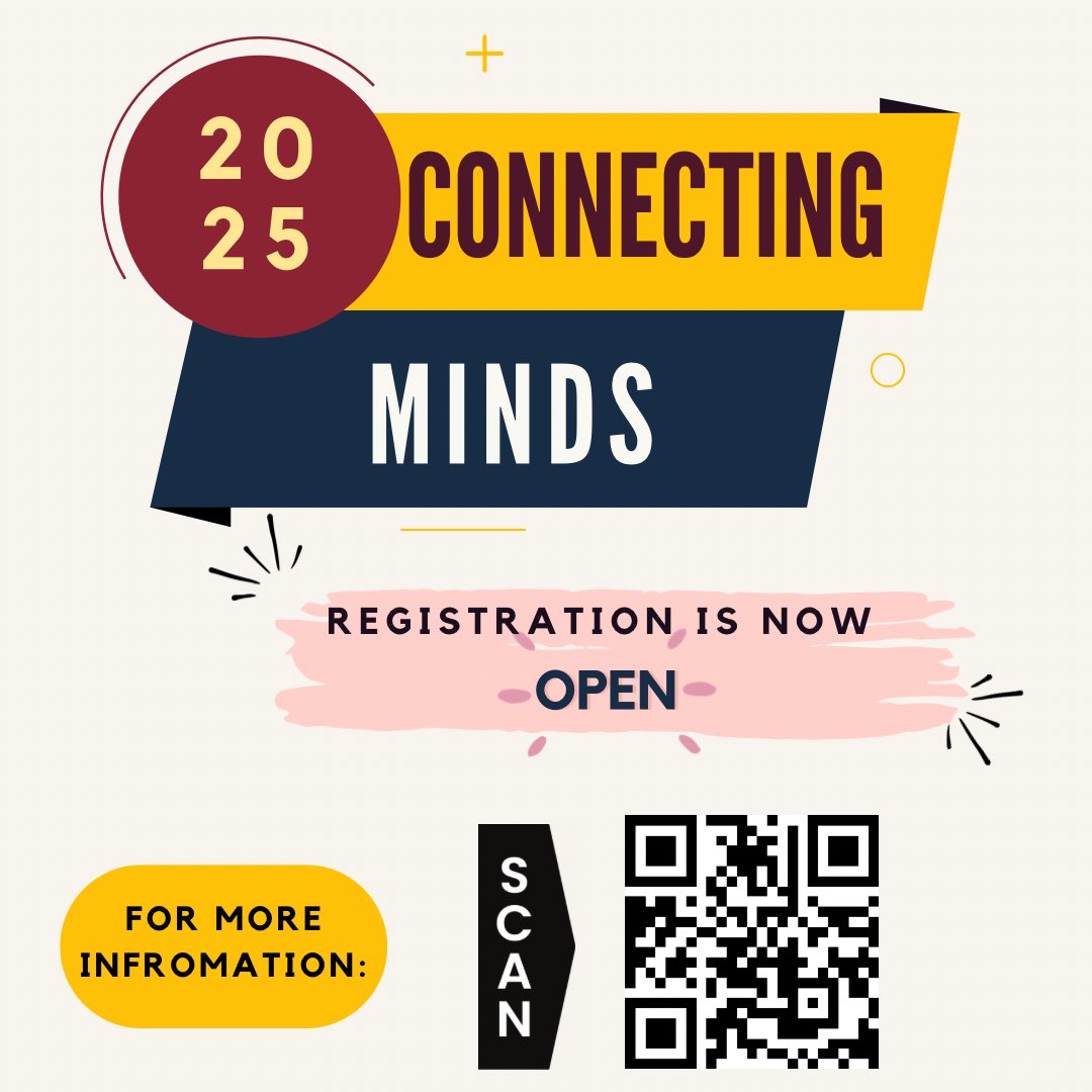ConnectingMinds's tweet photo. 🎉 Exciting news! Registration is now OPEN for the Connecting Minds Conference 2025! 🧠

Join us for a transformative experience where brilliant minds converge to share groundbreaking ideas and foster meaningful connections.

#ConnectingMinds2025 #Innovation #Conference https://t.co/bN5w1mj3Vl