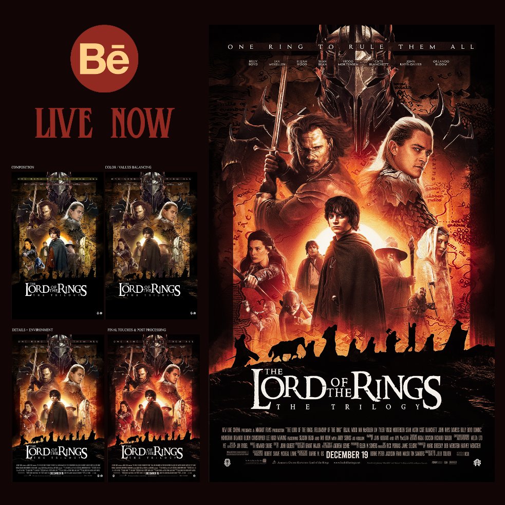Lord Of The Rings | The Trilogy
Many years later I finally decided to make a specific project for it😅

🔗Full project LIVE on Behance:
behance.net/gallery/923193…

All support is appreciated💛