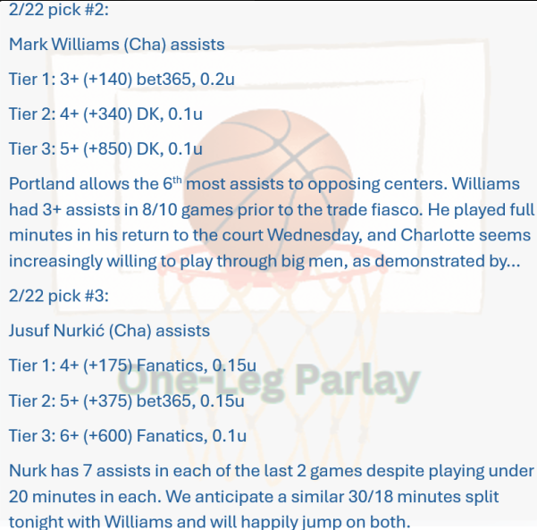 One-Leg Parlay tweet media