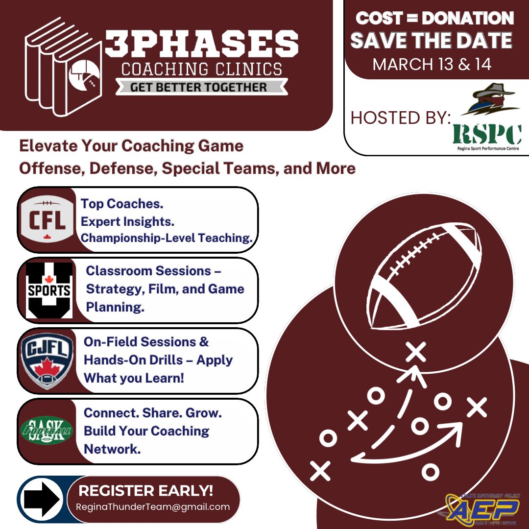 Scott MacAulay (@scotchm) on Twitter photo IT’s BACK!!
You wanted it - Your going to get it!
<a href="/3PHASESCOACHING/">3PHASES COACHING</a> Clinic is making a comeback!
Calling all YQR and surrounding area coaches to Save the Date for March 13 - Clinic & 14th - Drills & Skilla… more info to come shortly!! IT’s BACK!!
You wanted it - Your going to get it!
<a href="/3PHASESCOACHING/">3PHASES COACHING</a> Clinic is making a comeback!
Calling all YQR and surrounding area coaches to Save the Date for March 13 - Clinic & 14th - Drills & Skilla… more info to come shortly!!