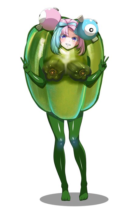 ご依頼作品を納品しましたので公開します🫑🫑🫑🫑🫑🫑🫑🫑🫑🫑🫑🫑🫑✌️✌️✌️✌️
ピーマン人間と化したナンジャモ描きました💕 