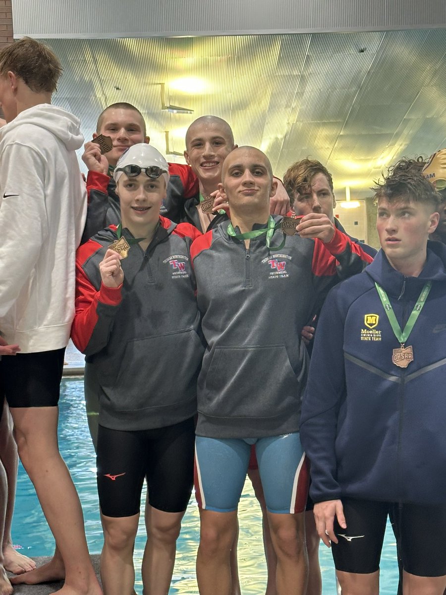 TWHS Athletics (@twhsathletics) on Twitter photo 🚨SCHOOL RECORD 🚨
Congratulations to the Boys 200m medley relay team of Sevi Kissling, Will Barnes, Logan Ament, and Cooper Florence for placing 6th in the state and setting a new school record! #GoCards <a href="/TWHS_Cardinals/">Thomas Worthington High School</a> <a href="/TWHSswim/">Cards Swimming</a> 🚨SCHOOL RECORD 🚨
Congratulations to the Boys 200m medley relay team of Sevi Kissling, Will Barnes, Logan Ament, and Cooper Florence for placing 6th in the state and setting a new school record! #GoCards <a href="/TWHS_Cardinals/">Thomas Worthington High School</a> <a href="/TWHSswim/">Cards Swimming</a>