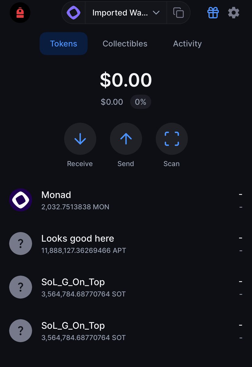 If u use <a href="/Backpack/">Backpack 🎒</a> wallet and u need some token to interract with <a href="/monad_xyz/">Monad ⨀</a> ecosys do the next:

1- drop a follow
2-Like/RT
3-drop ur addy in the comment

"Bonus: any backpack wallet used "SOLGONTOP" in section "referred by" on backpack wallet will get extra tokens🔥🎒"