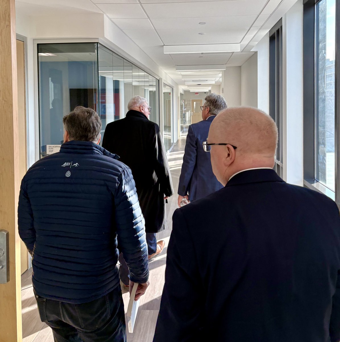SenMcCormickPA's tweet photo. Duquesne is a pillar in Pennsylvania’s higher education system. I enjoyed a visit this morning with @Duqedu President Gormley, Dean Kauffman, and Joe Rockey. We toured the College of Medicine to see the innovative ways technology is being used to advance healthcare at this teaching hospital.