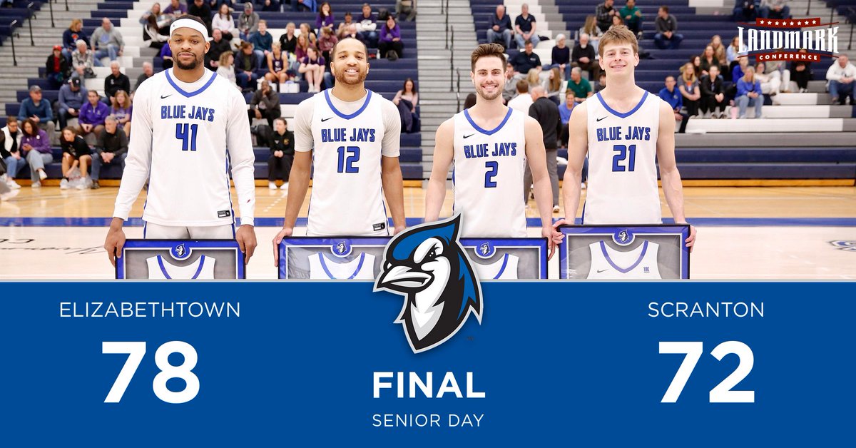 Etown Athletics (@etownbluejays) on Twitter photo MBB | <a href="/BlueJaysMBB/">E-town Basketball</a> closes season with win over Scranton on Senior Day! Rance Russo led the team with 15 pts. while MJ Branker totaled a career-high 12 pts.!
RECAP: etownbluejays.com/news/2025/2/22β¦
#D3hoops #LandmarkMBB MBB | <a href="/BlueJaysMBB/">E-town Basketball</a> closes season with win over Scranton on Senior Day! Rance Russo led the team with 15 pts. while MJ Branker totaled a career-high 12 pts.!
RECAP: etownbluejays.com/news/2025/2/22β¦
#D3hoops #LandmarkMBB