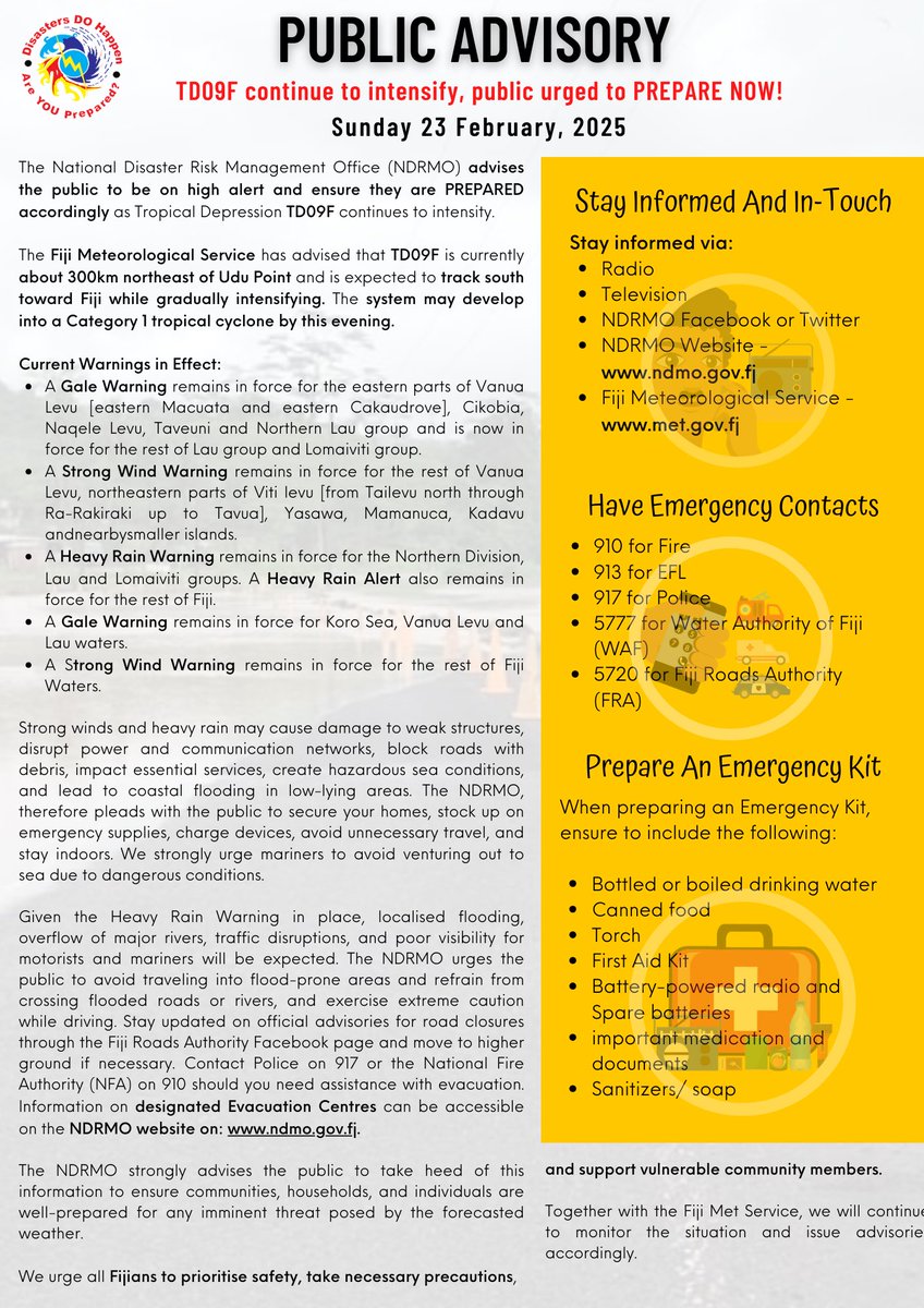 Fiji NDRMO tweet media