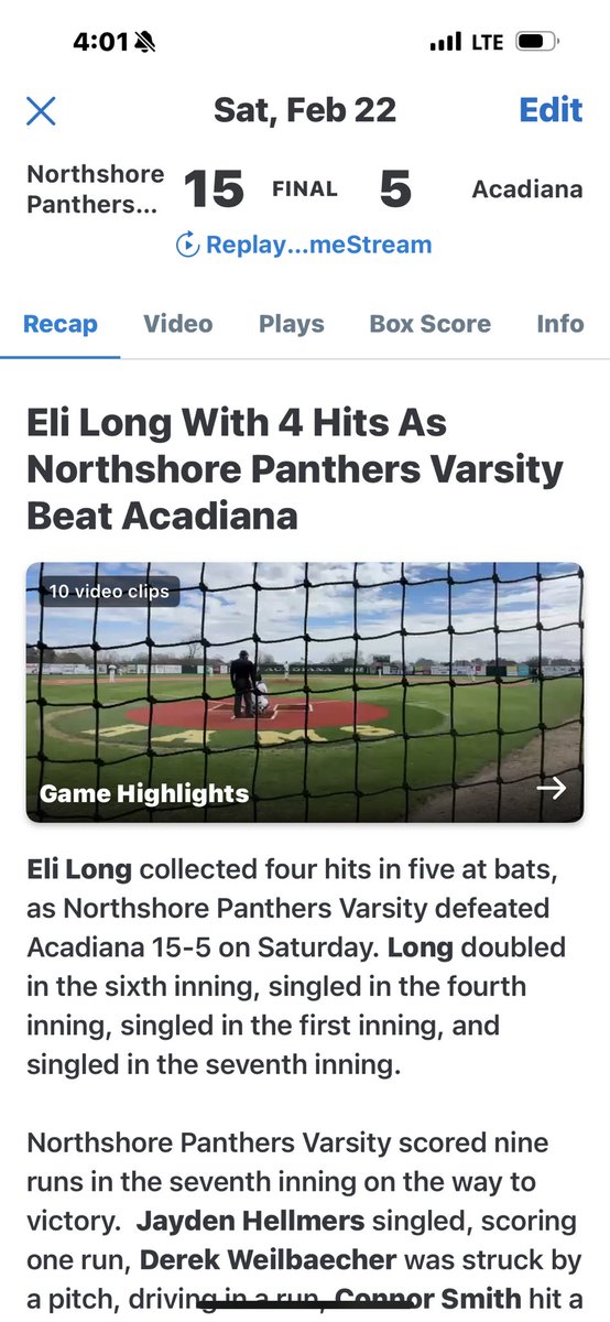 ByronLong_'s tweet photo. NHS baseball has started off hot with an 8-1 record and is a ton of fun to watch. @ELo_2025 had a very 4 for 5, 3 rbi game today. Senior season already going by way too fast! He’s also been back on the mound a couple of times and is feeling great! https://t.co/D52nuQRLki