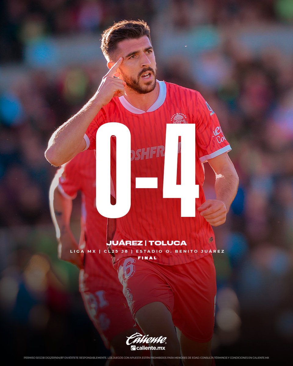 ⏱ 96’ | 🐎 0-4 👹

¡Diabólica goleada en Ciudad Juárez! Regresamos a casa con los 3 puntos. 😮‍💨🤙🏻

<a href="/calientesports/">Caliente Sports</a>
