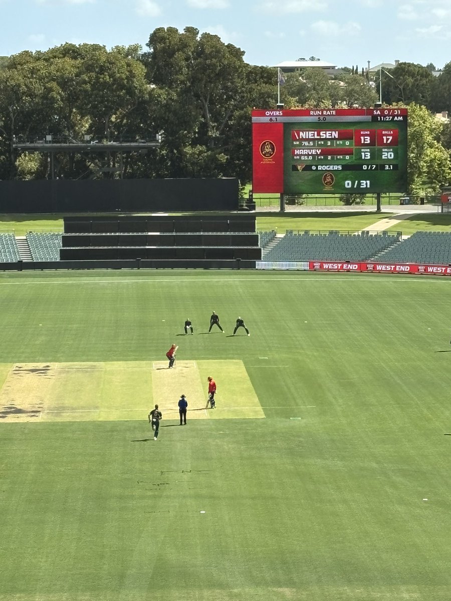 One Day Cup from Adelaide Oval as <a href="/SACricketTeams/">South Australia Cricket Teams</a> vs <a href="/crickettas/">Cricket Tasmania</a> join us on <a href="/kayosports/">Kayo Sports</a> or <a href="/cricketcomau/">cricket.com.au</a> as SA push for a home Final. #OneDayCup #SAvTAS 🎙️