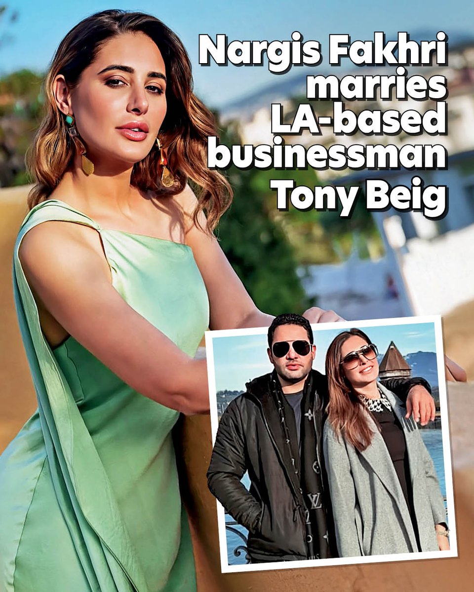 Calcutta_Times's tweet photo. #NargisFakhri and her longtime beau #TonyBeig have reportedly tied the knot in a hush-hush wedding in Los Angeles. The couple got hitched at a five-star property last weekend

#celebs #trending #bollywood #news https://t.co/7XXuC6NZSD
