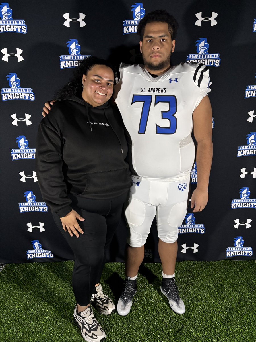 Had a great official visit <a href="/StAndrewsFB/">SAU Football</a>  thank you for the opportunity 🙏 <a href="/CoachQuinn19/">Matt Quinn</a> <a href="/CoachMoon54/">Coach Dillon Moon</a>