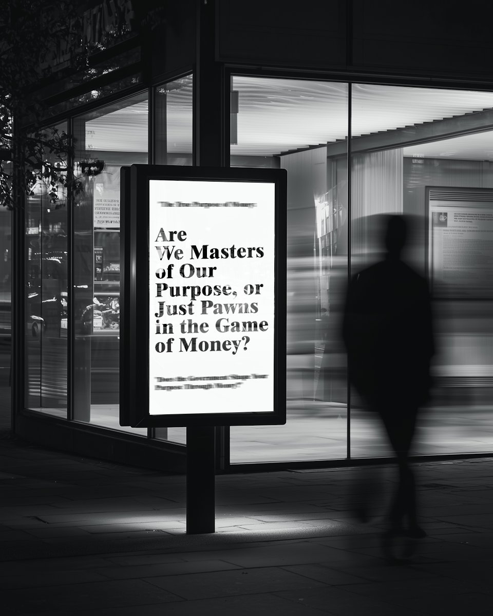ThelostDollar's tweet photo. Are we masters of our purpose, or just pawns in the game of money?.
#money #economy #GraphicDesigner #thegameofmoney  #Cashflow #robertkiyosaki #ratrace https://t.co/XSm6FrD2TD