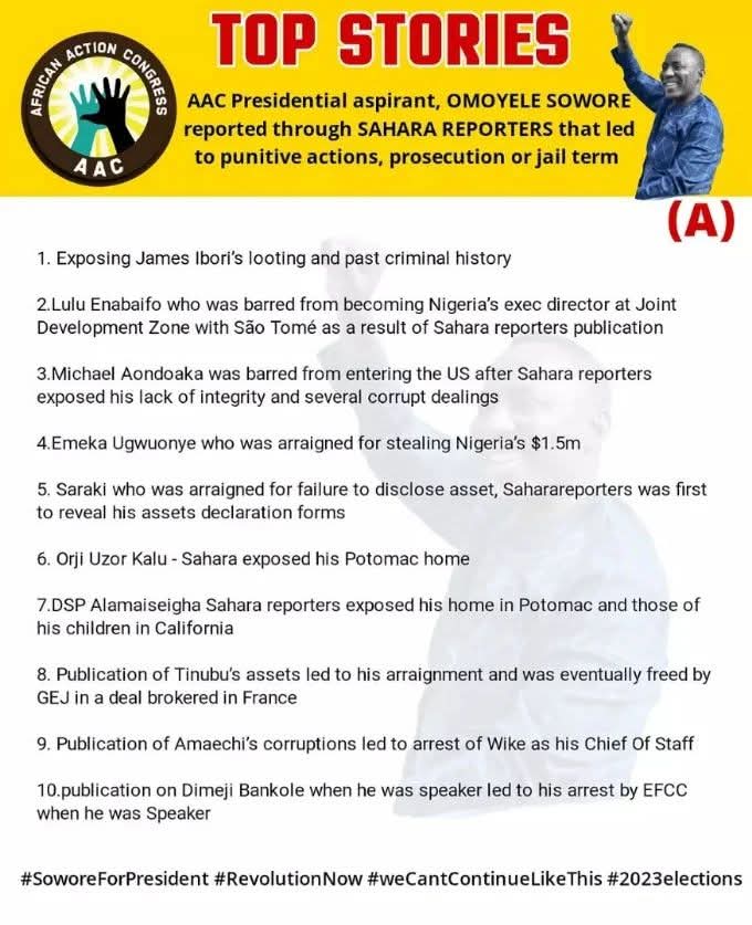 Proficience_'s tweet image. Top Stories Omoyele Sowore published that exposed the nigerian ruling class or led to punitive actions. David Hundeyin must be on drugs or just hate sowore. He needs to be checked in a rehab. Delusion of grandeur is madness. I am sure his mumu followers are believing his lies