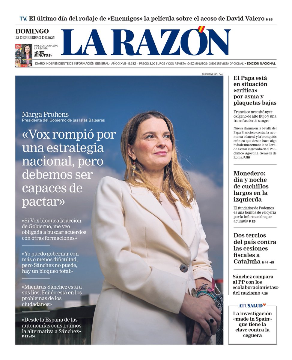 ☀ ¡Buenos días! 

📰 Aquí os dejamos nuestra #Portada de hoy. #FelizDomingo
 lrzn.es/5qwns4649