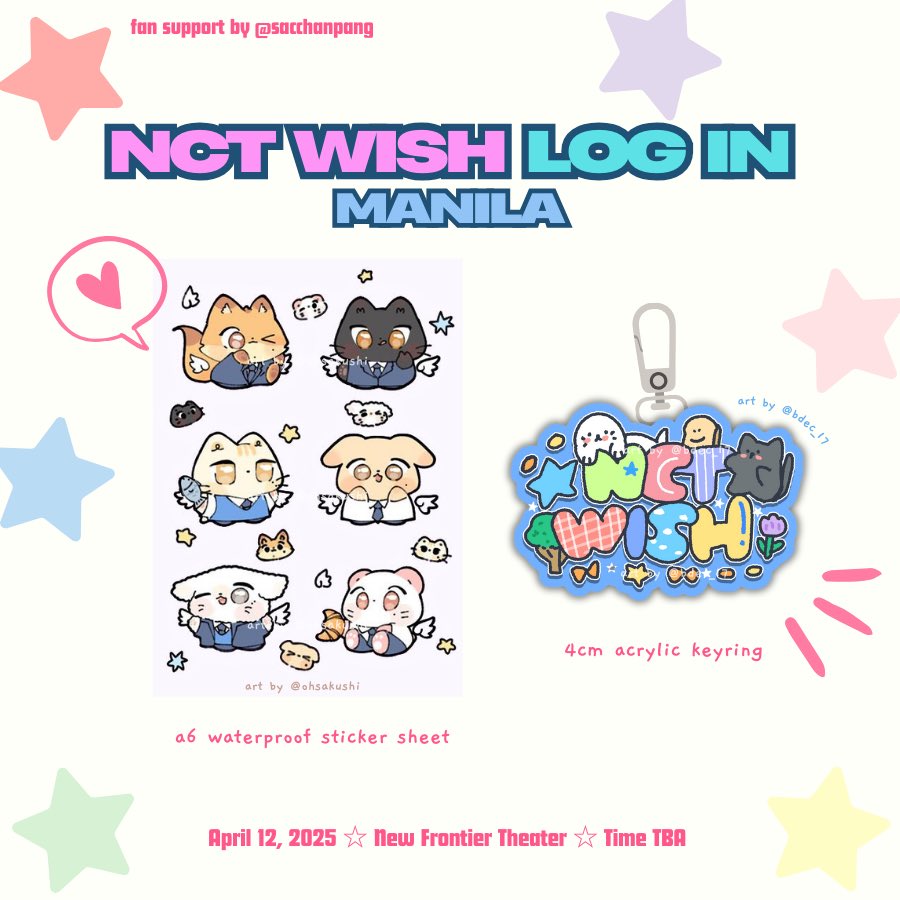 sacchanpang's tweet image. ☆ NCT WISH LOG IN MANILA FREEBIES ☆

fan support # 1 by: @sacchanpang 

→ strictly 1:1, limited qty
→ d-day trades 🆗
→ time TBA
→ like &amp;amp; rt only

see you there, wishzens! ♡

#NCTWISH #NCTWISH_LOGin
#NCTWISH_LOGin_MANILA