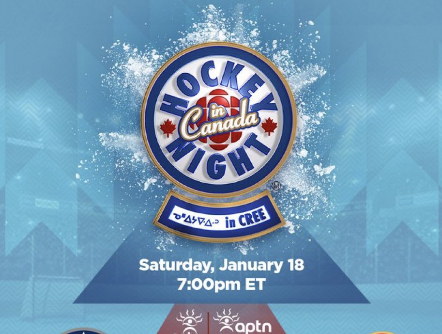 sigurdson_chris's tweet image. They’re showing the @NHLJets game on @APTNtv with Cree commentary, how cool is that! #Indigenouslanguage #Cree