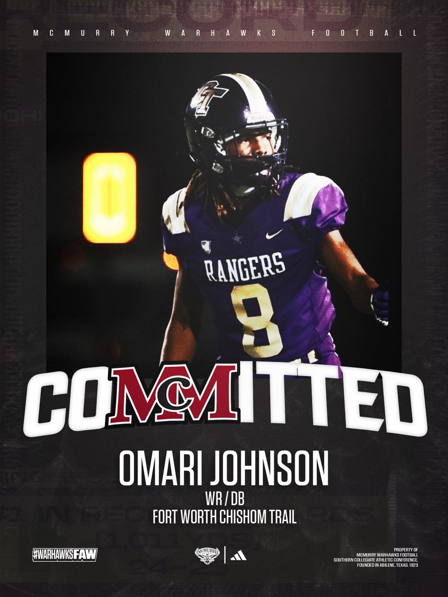 OmariJ06's tweet image. Very blessed and excited to announce that I’m 100% committed to McMurry University I’m ready to take this next step in my life!!! journey. #TTP #F4 #AGTG @RicklanHolmes @kjkelley_1