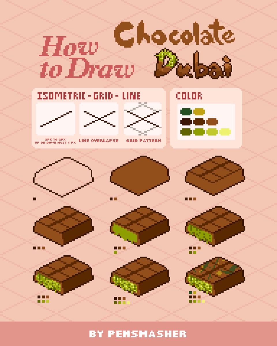 How to Draw Chocolate-Dubai🍀🍫
#pixelart #aseprite #8bitart #8bit #pixelartist #howtodraw