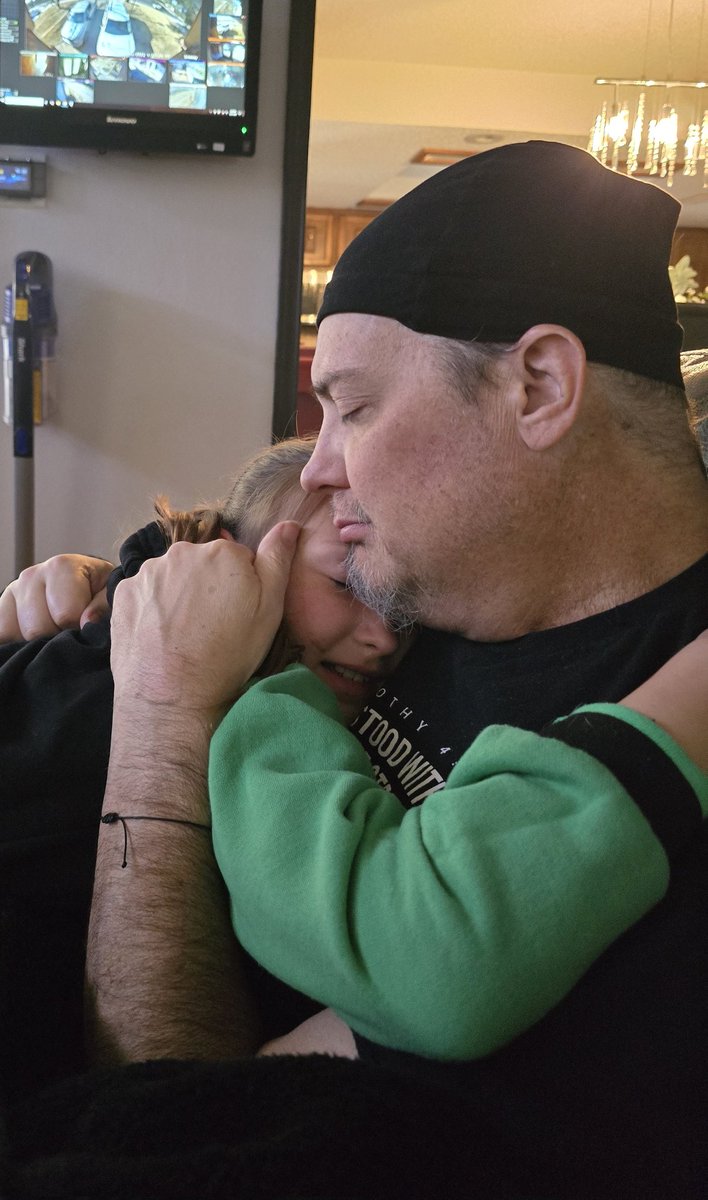 I almost lost my husband to aspiration pneumonia.  We were one day away from losing him. We are grateful to everyone who has prayed with us and reached out. This was a moment between father and daughter after a week in the hospital, so grateful he is home.