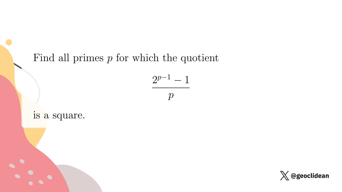 geoclidean's tweet image. Find primes
#NumberTheory #GreatestCommonDivisor #NumberTheorySolved #Primes